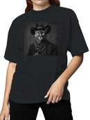 Wild West Cougar Cowboy Art Women's T-shirt