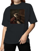Victorian Cat Pianist Portrait Women's T-shirt