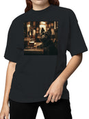 Pub Pup: Black Dog and Beer Women's T-shirt