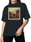 Cozy Westie in Tartan Plaid Women's T-shirt