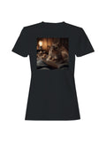 Squirrel Reading by Lamp Light Women's T-shirt
