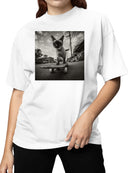 Skateboarding Cat Adventure Women's T-shirt
