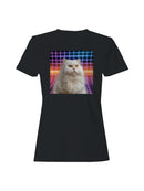 Retro Futuristic Cat Art Women's T-shirt