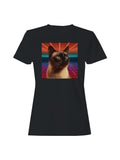 Retro Futuristic Cat Design Women's T-shirt