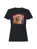 Retro Futuristic Cat Vibes Women's T-shirt