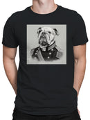 Noble Bulldog Officer Portrait Men's T-shirt