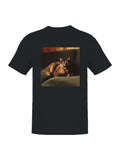 Tortie Cat on Velvet Sofa Men's T-shirt