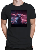DJ Piggy Beats in Neon Vibe Men's T-shirt