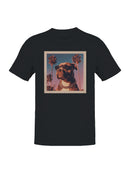 Cool Dog in Sunglasses with Palm Trees Men's T-shirt