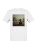 Golf Course Dog in Morning Mist Men's T-shirt