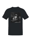 Pug on Vintage Gym Bench Men's T-shirt