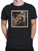 Streetwise Raccoon in Leather Men's T-shirt