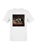 Feline Bartender Mixes a Martini Men's T-shirt