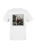 Highland Terrier in Plaid Men's T-shirt