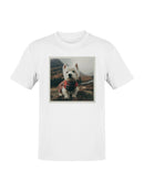 Highland Terrier in Plaid Men's T-shirt