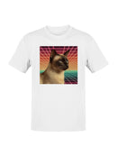 Retro Cat in Neon Gridscape Men's T-shirt