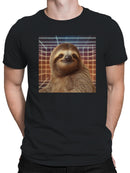Retro Futuristic Sloth Grid Men's T-shirt