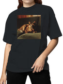 Tortie Cat on Velvet Sofa Women's T-shirt