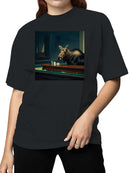 Moose in Diner Surreal Artwork Women's T-shirt