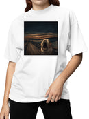 Bulldog Scream at Sunset Bridge Women's T-shirt