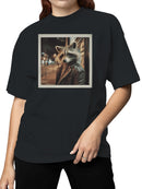 Streetwise Raccoon in Leather Women's T-shirt