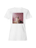 Butterfly Dreaming Cat Aesthetic Women's T-shirt