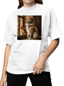 Regal Cat and Parrot Harmony Women's T-shirt