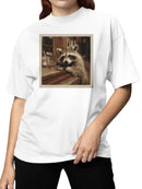 Vintage Raccoon with Drink Women's T-shirt