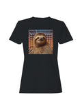 Retro Futuristic Sloth Grid Women's T-shirt