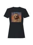 Retro Futuristic Sloth Grid Women's T-shirt