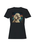 Retro Futuristic Poodle Portrait Women's T-shirt
