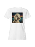 Retro Futuristic Poodle Portrait Women's T-shirt
