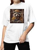 Construction Raccoon Worker Art Women's T-shirt