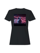 DJ Piggy Beats in Neon Vibe Women's T-shirt