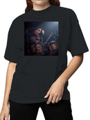 Parrot Playing Drums in Concert Women's T-shirt