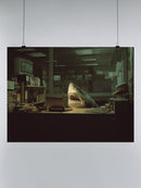 Shark in the Office at Night UN Poster
