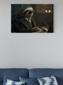 Sloth in Suit at Night Desk UN Poster