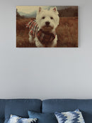 Cozy Westie in Tartan Plaid UN Poster