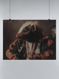 Hip Badger in Chain and Jacket UN Poster