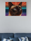 Retro Futuristic Cat Design UN Poster