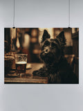 Pub Pup: Black Dog and Beer UN Poster