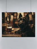 Pub Pup: Black Dog and Beer UN Poster