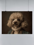 Aristocratic Poodle Portrait Art UN Poster