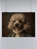 Aristocratic Poodle Portrait Art UN Poster