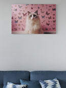 Butterfly Dreaming Cat Aesthetic UN Poster
