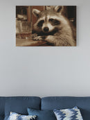 Vintage Raccoon with Drink UN Poster