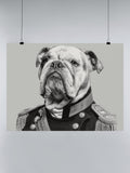 Noble Bulldog Officer Portrait UN Poster