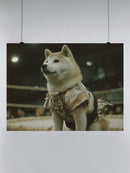 Shiba Inu in Samurai Armor UN Poster