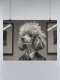 Poodle President Suit Photo Art UN Poster