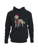 Festive Dog in Santa Hat Art Men's Hoodie